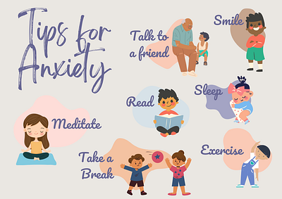 Tips for Anxiety graphic design illustration mental health