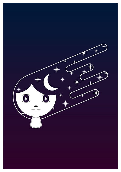 Girl draw vector
