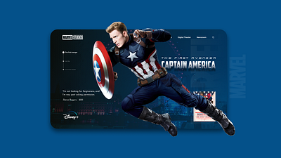 Captain America: The First Avenger Website UI Concept avengers avengers website captain america captain america wallpaper figma the first avenger ui ux design website design website ui website ui concept