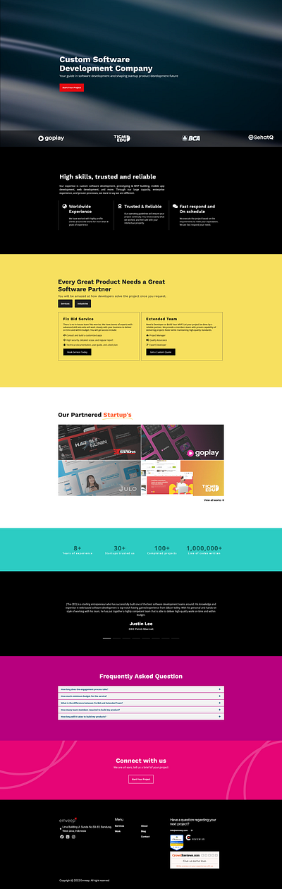 Emveep company profile design wordpress design