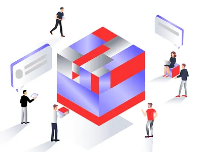 Work process graphic design illustration vector