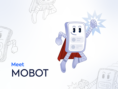 Meet Mobot—our bug-busting app hero! 🔫🐞 branding character design creativity design process fun branding graphic design illustration mascot design sketches sticker design stickers vector