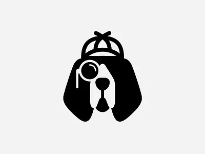 Bloodhound Detective animal bloodhound brand branding cool deerstalker cap detective dog food inspection identity logo monocle mystery negative space pet pictorial mark search sherlock holmes visual identity watchdog