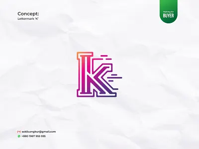Letter K Modern Logo, Tech Logo a b c d e f g h i j k l m n o abstract abstract k branding design gradient logo graphic design it logo letter k logo letter mark lettermark logo modern logo monogram sakib ongkur studiotit tech logo vector