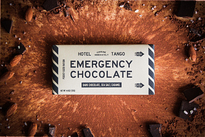 Hotel Tango: Emergency Chocolate chocolate design graphic design hotel tango packaging typography