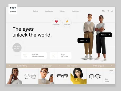 ey-wear. ecommerce fashion onlineshop shopping ui webdesign