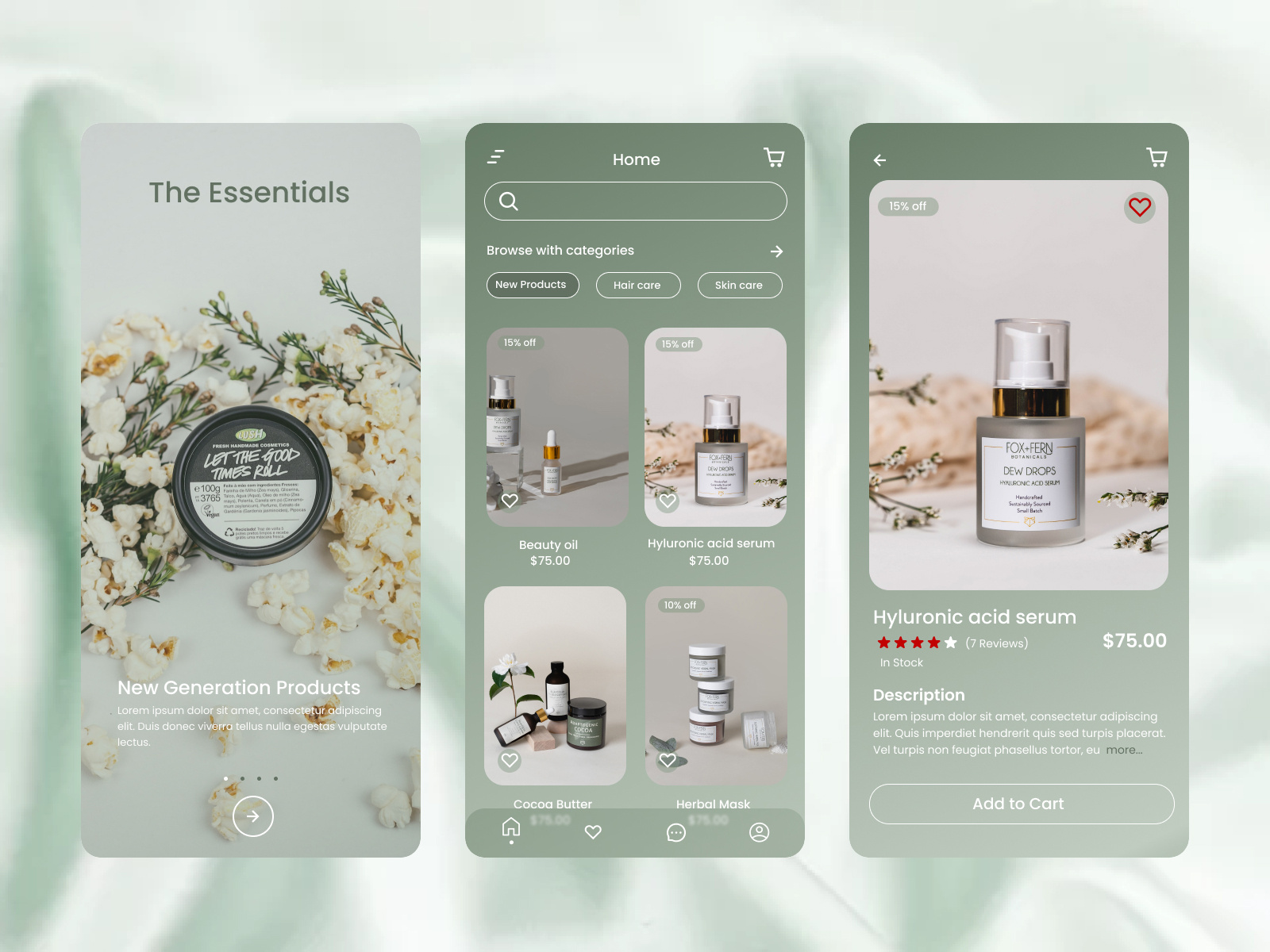 Skin Care App - UI design by ZOBIYA on Dribbble