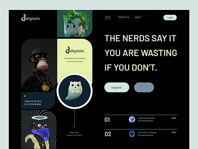 Nft Landing Page branding design figma landing landing page landingpage nft nft landing page simple ui ui design ui ux uiux web web design webdesign website website design
