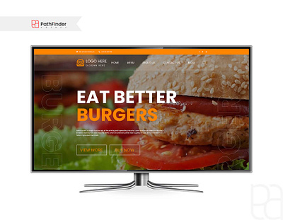 Fast Food Shop Hero Slider Design blockchain website burger corporate design fast food fast food shop food graphic design hero slider home page landing page modern slider design sliders ui user interface ux web web ui website slider