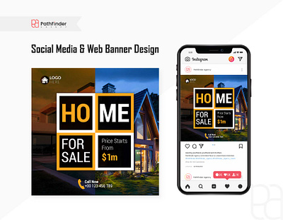 Real Estate Social Media Banner Design ad ad design advertisement banner ad banner ads banner design branding business corporate corporate banner design facebook ads graphic design instagram ads marketing real estate real estate banner design social media banner