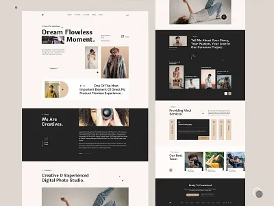 Photography Website - Exploration 👀 branding camera fashion gallery homepage image landing page photo photo studio photography picture product startup studio ui ux web website website design