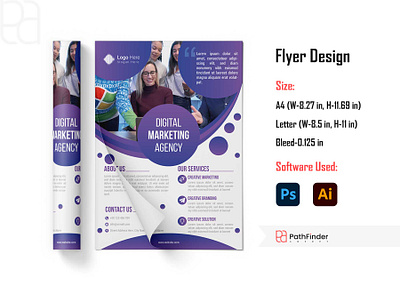 Digital Marketing Agency Flyer Design adobe illustrator agency flyer brand identity branding corpo corporate corporate flyer corporate flyer design design digital marketing agency flyer flyer flyer design graphic design illustration leaflet poster print print design