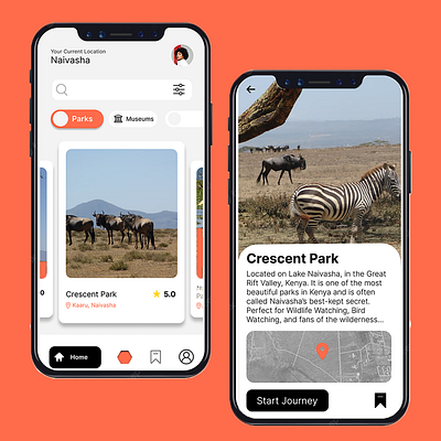 Tembea Kenya, adventure junkies app - UI Design ui