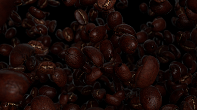 Coffee Beans Simulations 3d abstract art coffee beans simulation