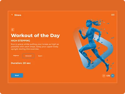 Strava animation graphic design ui