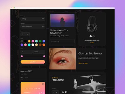 Ui Kit for E-commerce design designcard ecommerce figma figmaafrica shopping ui uikits ux