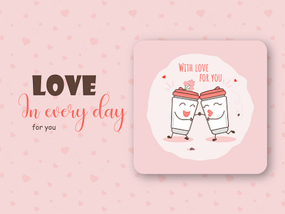 valentines day illustration postcard valentine