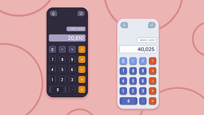 Calculator App Design design flat graphicdesign illustration illustrator ui ux vector