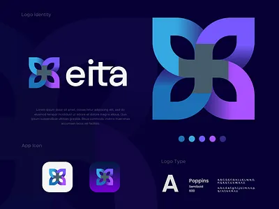 eita logo design, Medical logo branding eida amin eita hospital icon inspiration medical professional logo