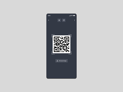 A QR Code Scanner. app design figma graphic design ui ux