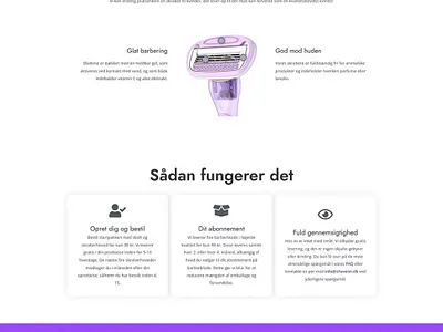 ShaveOn.dk web design