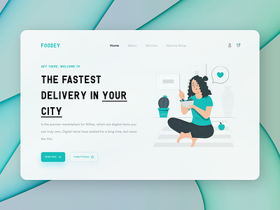 Food Delivery Landing Page 🍕 app design clean delivery dribbble2022 food and drink food delivery food delivery app food delivery landing page food order home page illustration inspiration interface landing page logo minimal restaurant web design website