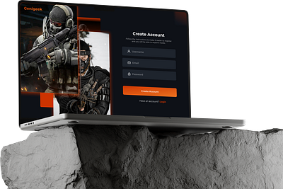 Genigeek Login Page logo typography ui ux