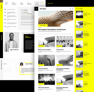 Event Announce Website branding design flat ui ux web