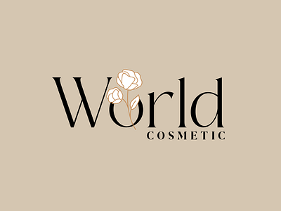 World Cosmetic aesthetic logo beauty logo botanical logo boutique logo branding cosmetic logo creative logo design elegent logo eyelash logo fashion logo handdrawn logo illustration logo luxury logo simple logo ui vector logo