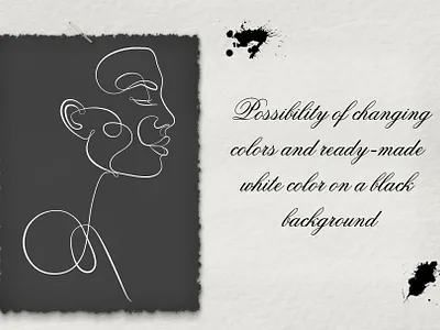 One line abstract design eps10 face femele illustration line linear vector woman