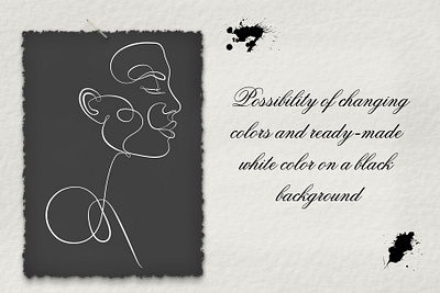 One line abstract design eps10 face femele illustration line linear vector woman