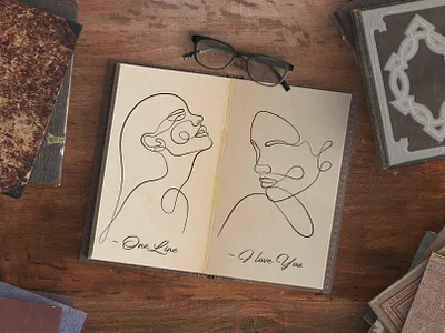 One line abstract design eps10 face femele illustration line linear vector woman