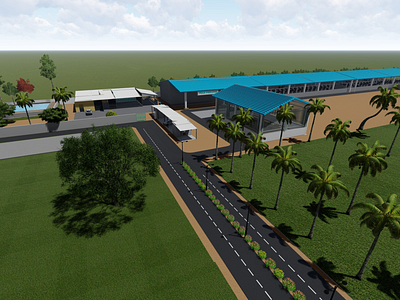 Farm House & Milk Factory - Render 3d animation branding cow shed design farm house graphic design lumion milk sketcup ui ux web website