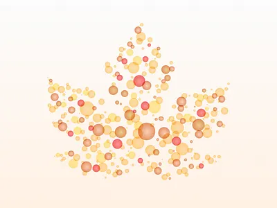 Bubble Maple bubbles fall figma foliage geometric illustration maple leaf pointilism vector warm