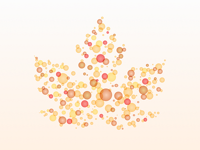 Bubble Maple bubbles fall figma foliage geometric illustration maple leaf pointilism vector warm