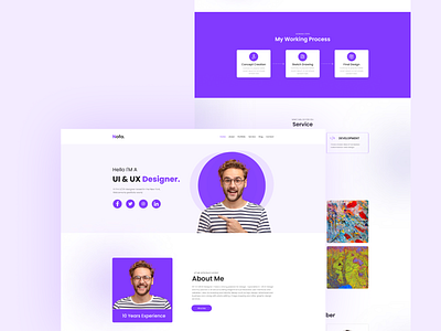 Personal Portfolio/Resume Landing Page landing page landing page design personal portfolio portfolio portfolio landing page design resume landing page ui ux design