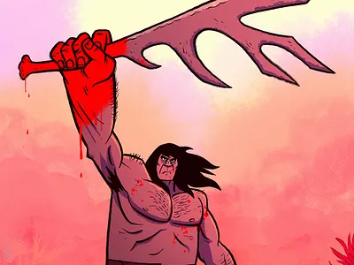 Primal (Fan Art) antler cartoon character design digital drawing fan art illustration primal spear