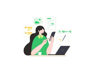 Office Scenario illustrator