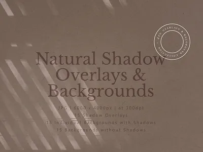 Natural Shadow Overlays & Backgrounds branding design digital graphics organic overlays shadows