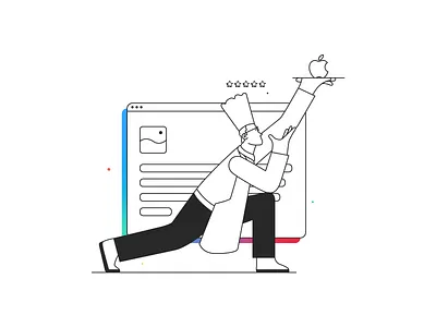 If Tim was a Cook... apple character design design dribbble illustration illustration system illustrator iphone metaverse mobile ui ux web web design web3