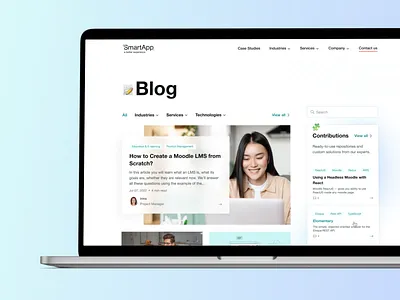 Corporate Website articles authors blog branding company contributions corporate design ideas tips ui ux webdesign website