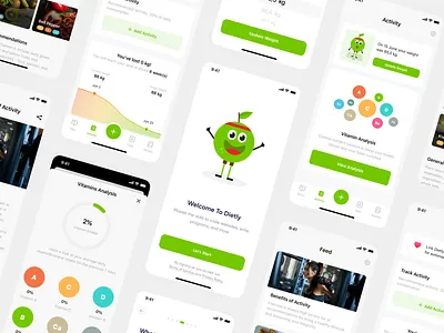 Nutrition Tracker App Activity&Feed app application branding calories design diet flow food health interface ios lunch meal mobile nutrition ui ux