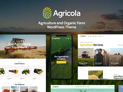 Agricola - Agriculture and Organic Farm WordPress Theme design illustration logo web design web development webdesign woocommerce wordpress wordpress theme wordpress themes