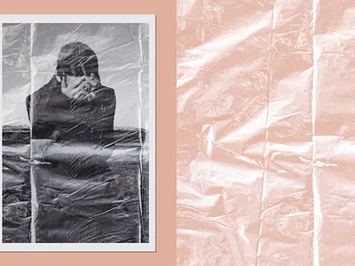 Wrinkled Plastic Overlays branding design digital graphics organic overlay plastic texture texture