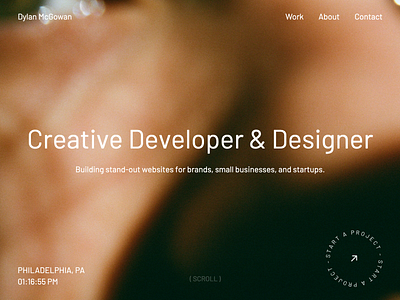 Personal Website Landing Page landing page parallax personal website portfolio responsive ux vue.js web design website