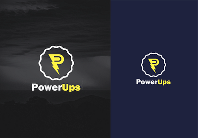 Powerups logo design branding creative logo design graphic design logo minimalist logo poweups ups vector