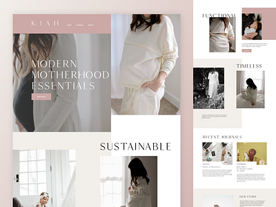 Ecommerce Landing Page design ecommerce elegant landing page pink product ui ux web design