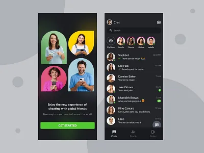 Messenger Mobile App Design. chatting app messenger mobile app design wechat