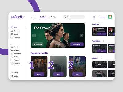 ''Netflix'' like Twitch. app netflix product product design twitch ui ux web web design