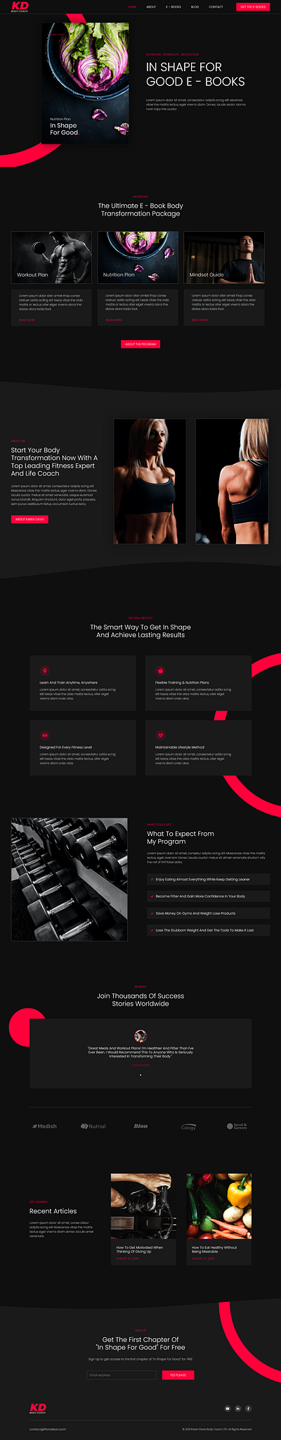 Landing Page Design avada theme design elementor pro elementor pro landing pag gym website logo responsive website we web design wordpress website